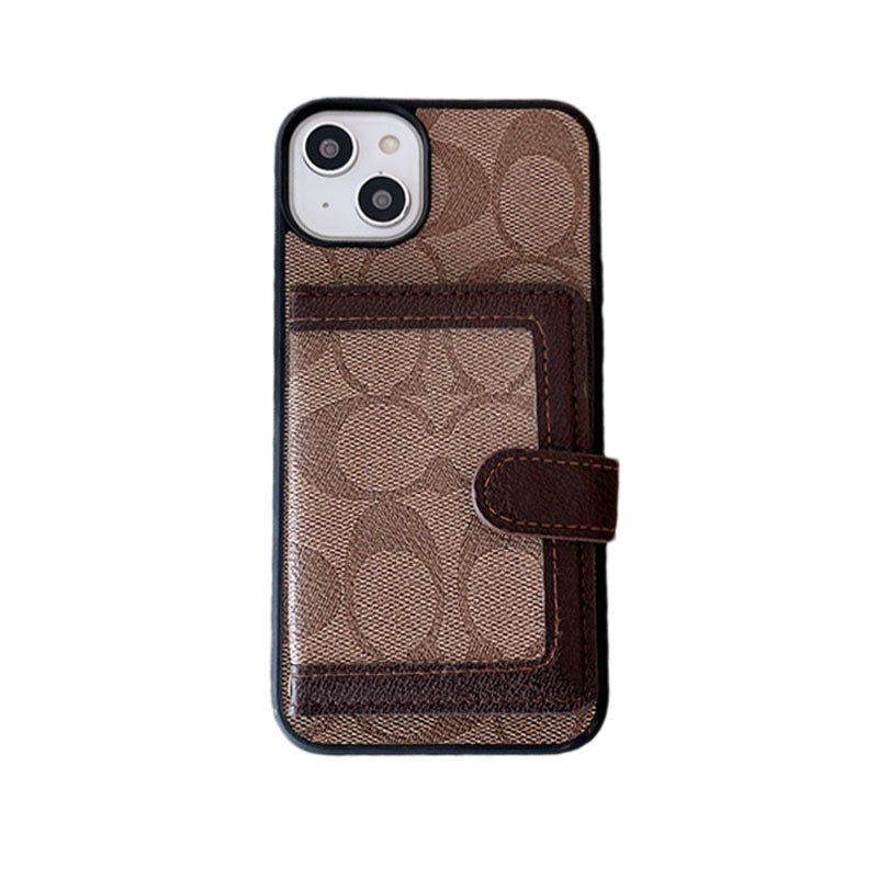 Coach iPhone Case með veskinu og krossbody ól svörtu -xk240402