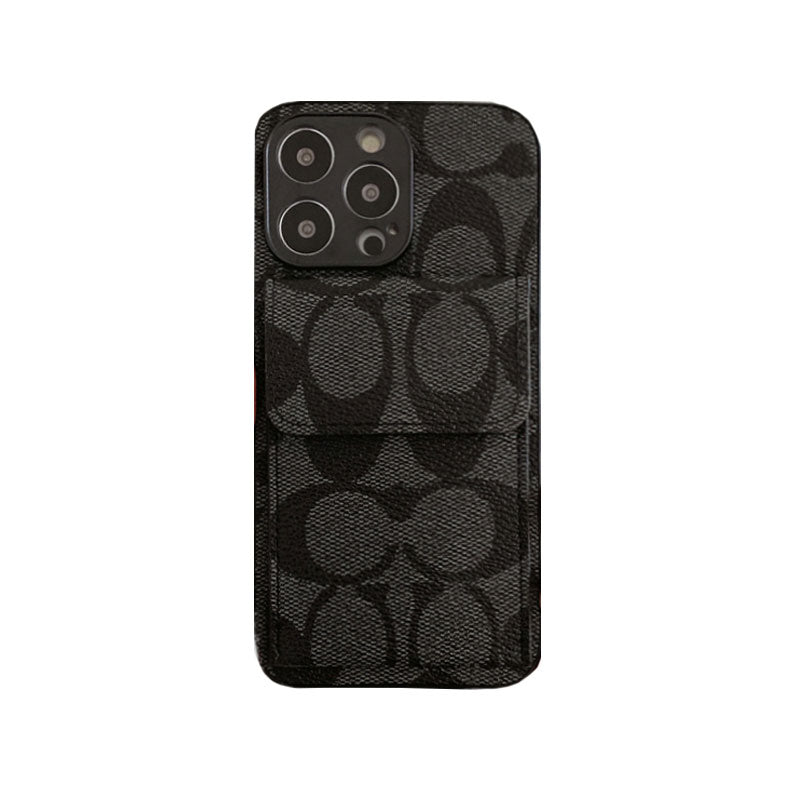 Coach iPhone-sak med lommebok mørkebrun-hp240513