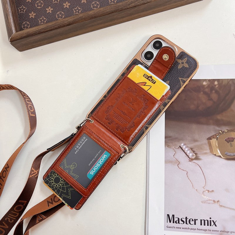 Lou Gold Cover Crossbody iPhone -saken