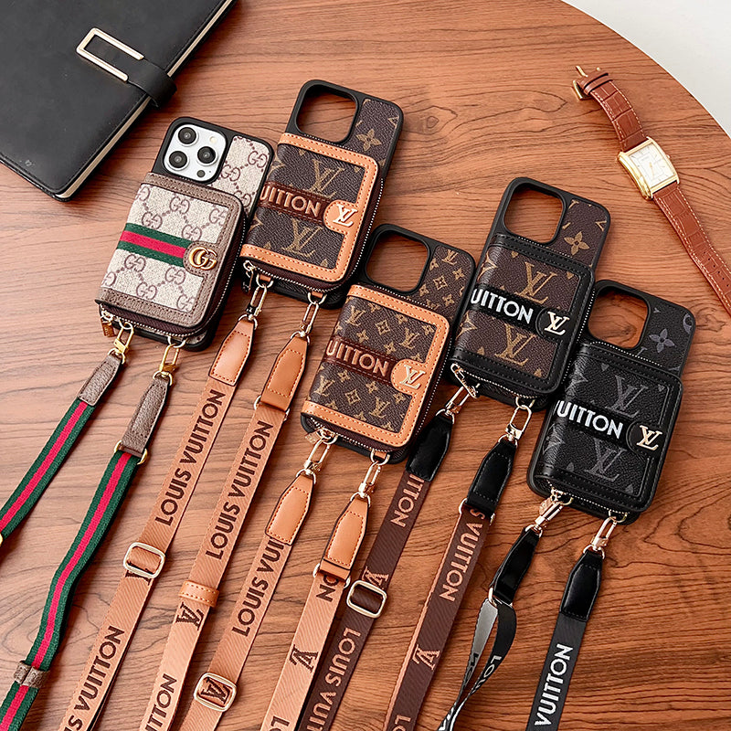 Lou GG Card Chain Chain Case para iPhone