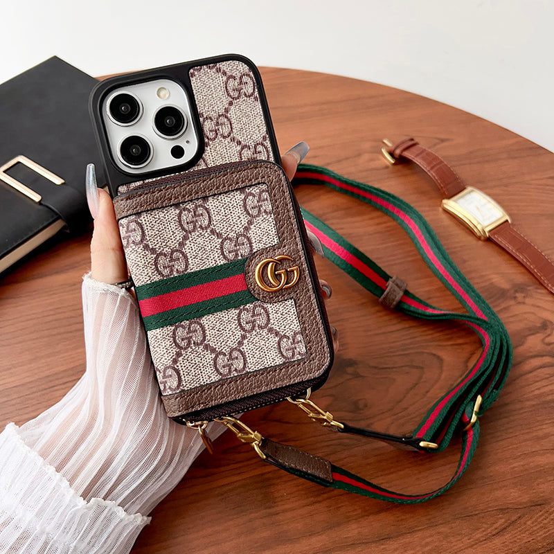 Lou GG Card Chain Chain Case para iPhone