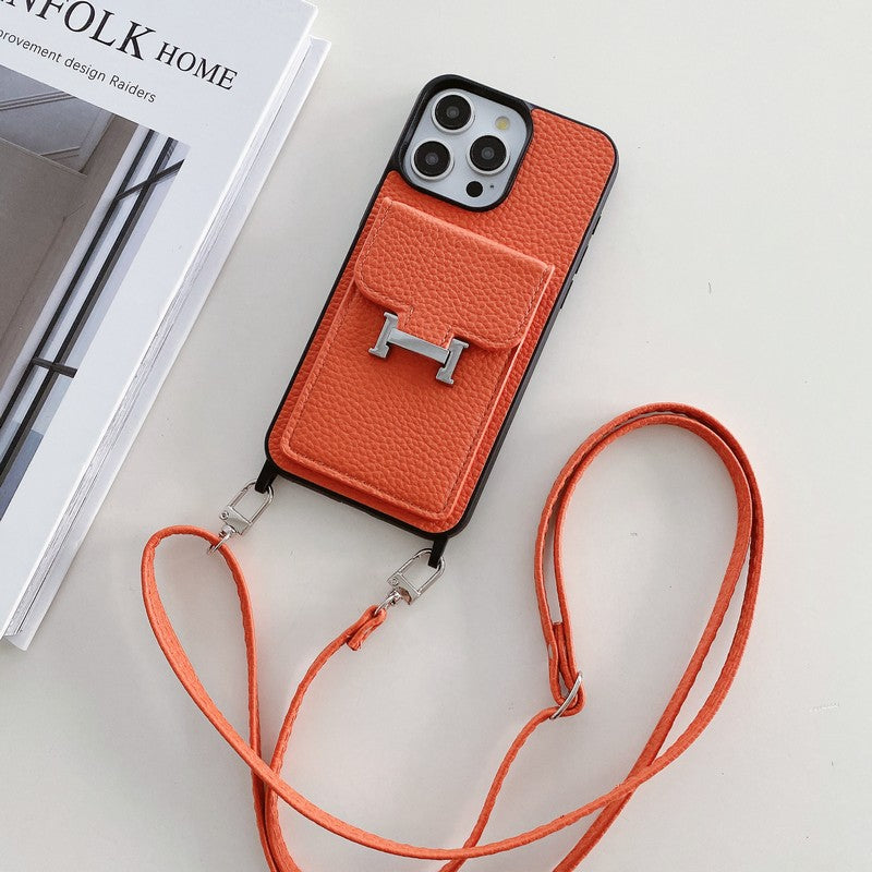 H Card Bag Leather Crossbody iPhone -veske