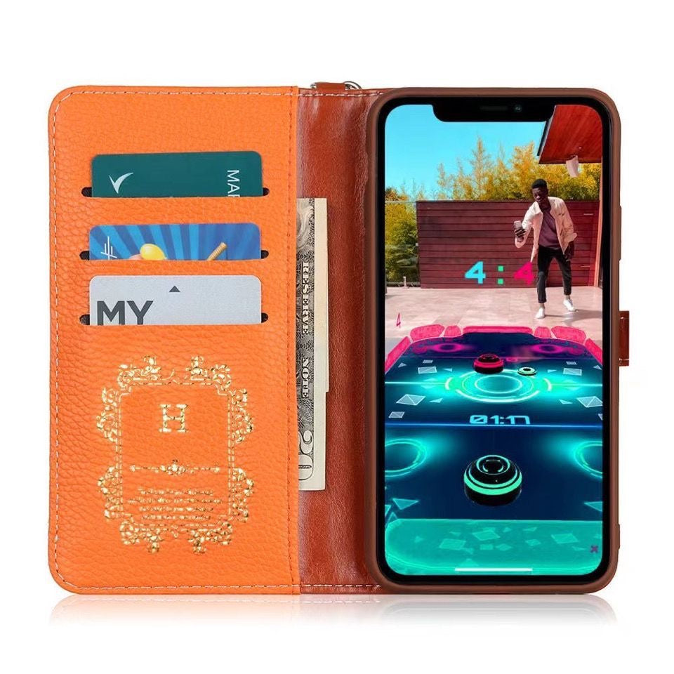 Chic spenne skinn iPhone -veske | Premium rullesteins tekstur, daglig stemningsforsterker