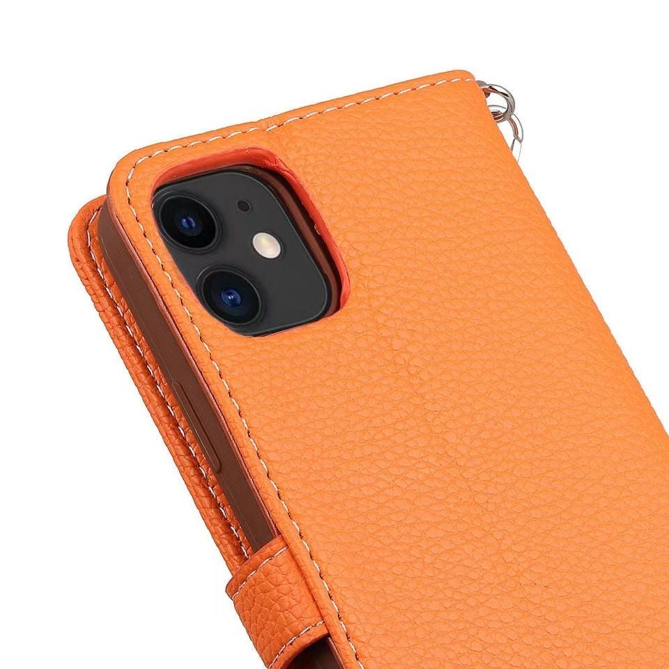 Chic spenne skinn iPhone -veske | Premium rullesteins tekstur, daglig stemningsforsterker