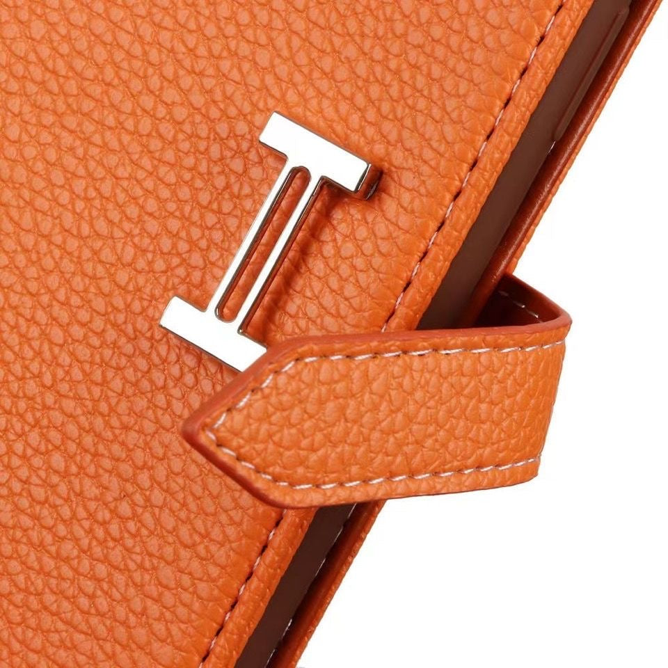 Chic spenne skinn iPhone -veske | Premium rullesteins tekstur, daglig stemningsforsterker
