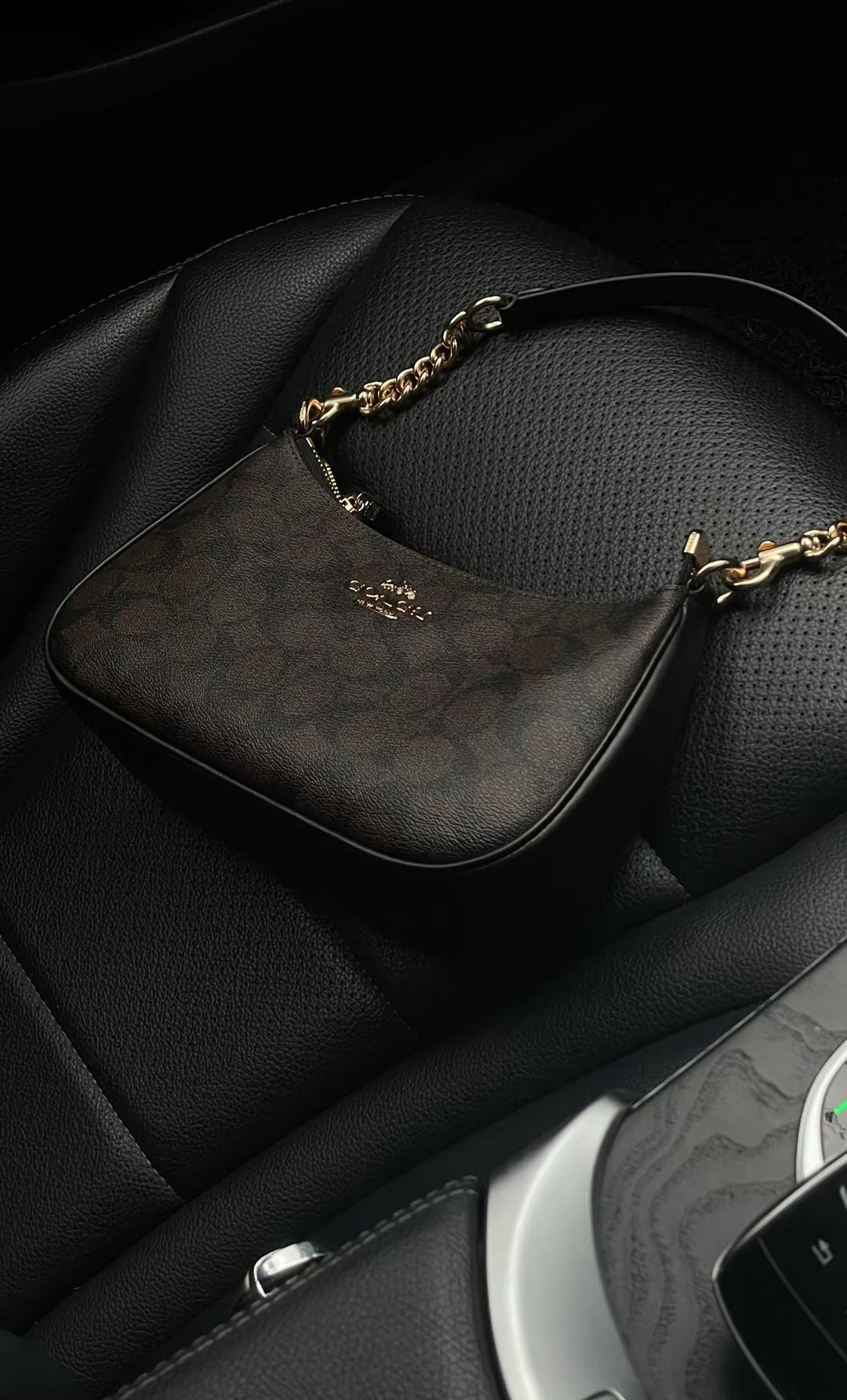 Teri Shoulder Bag In Signature Canvas in Brown