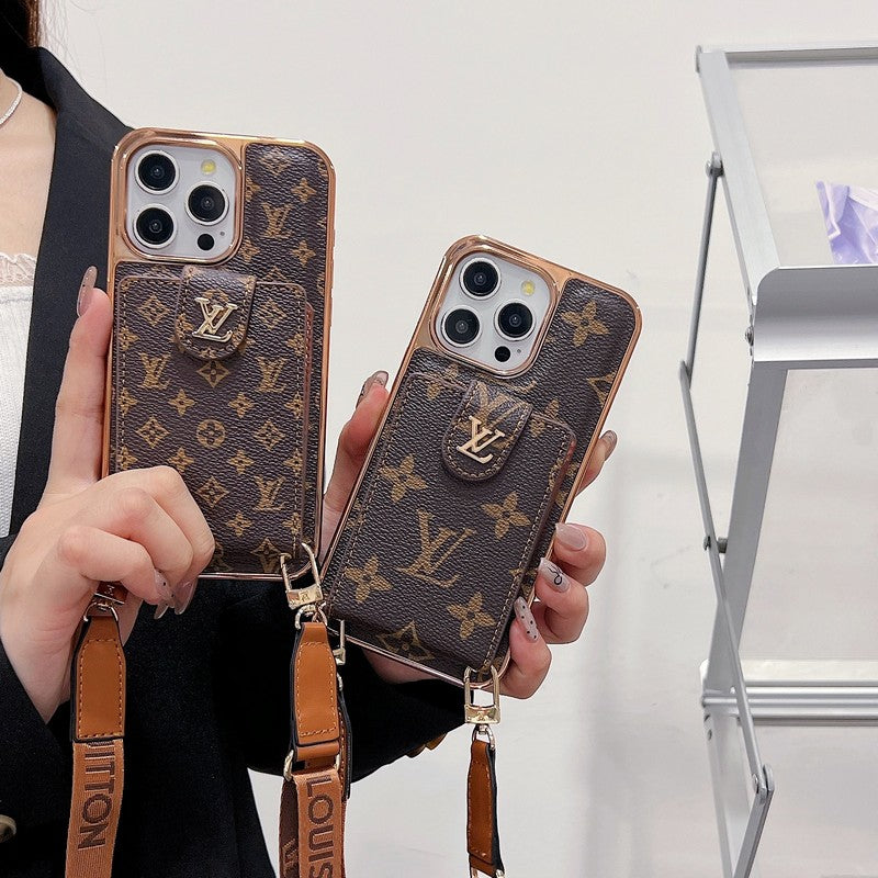 Lou Gold Cover Crossbody iPhone -saken