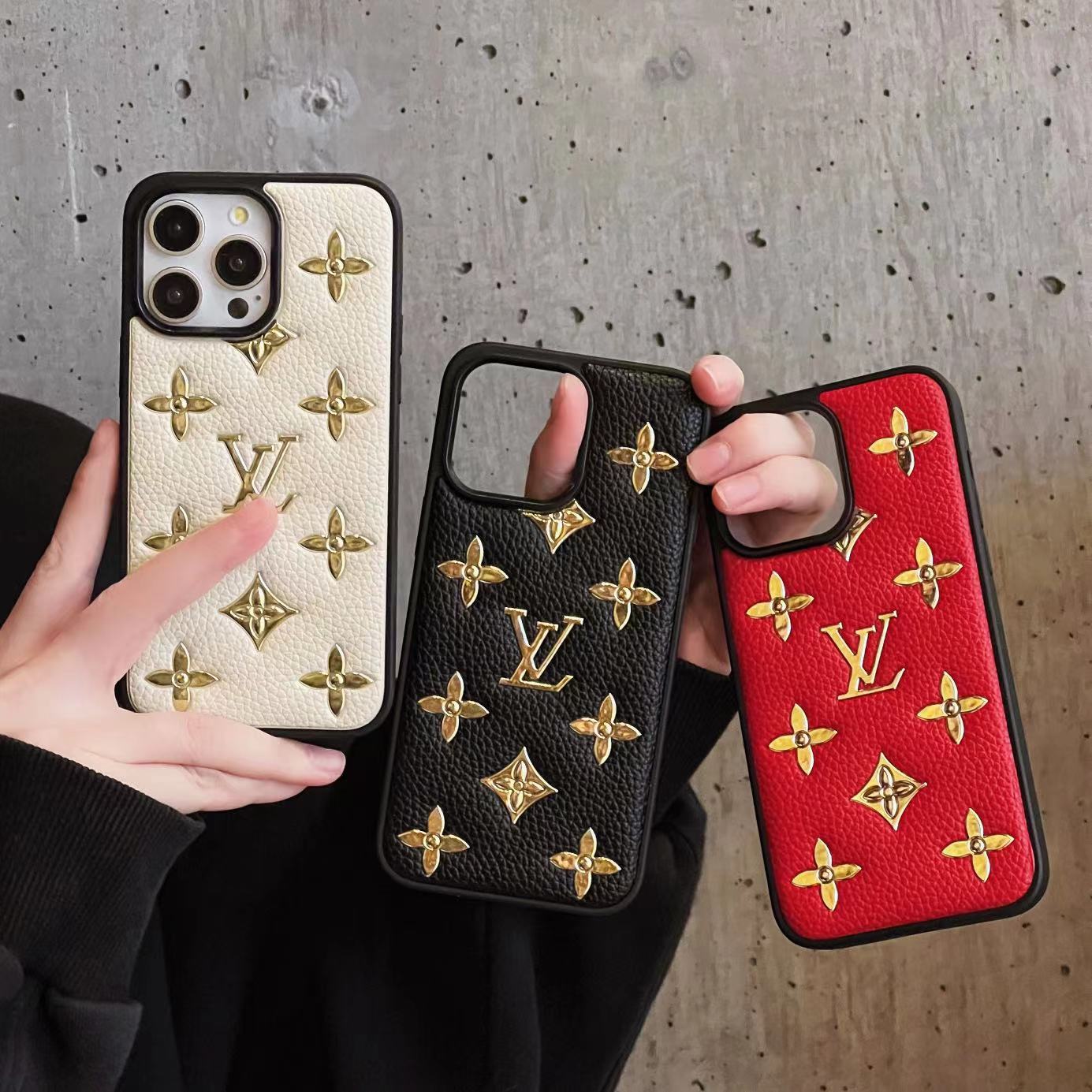 Lou Gold Leather iPhone -hoesje