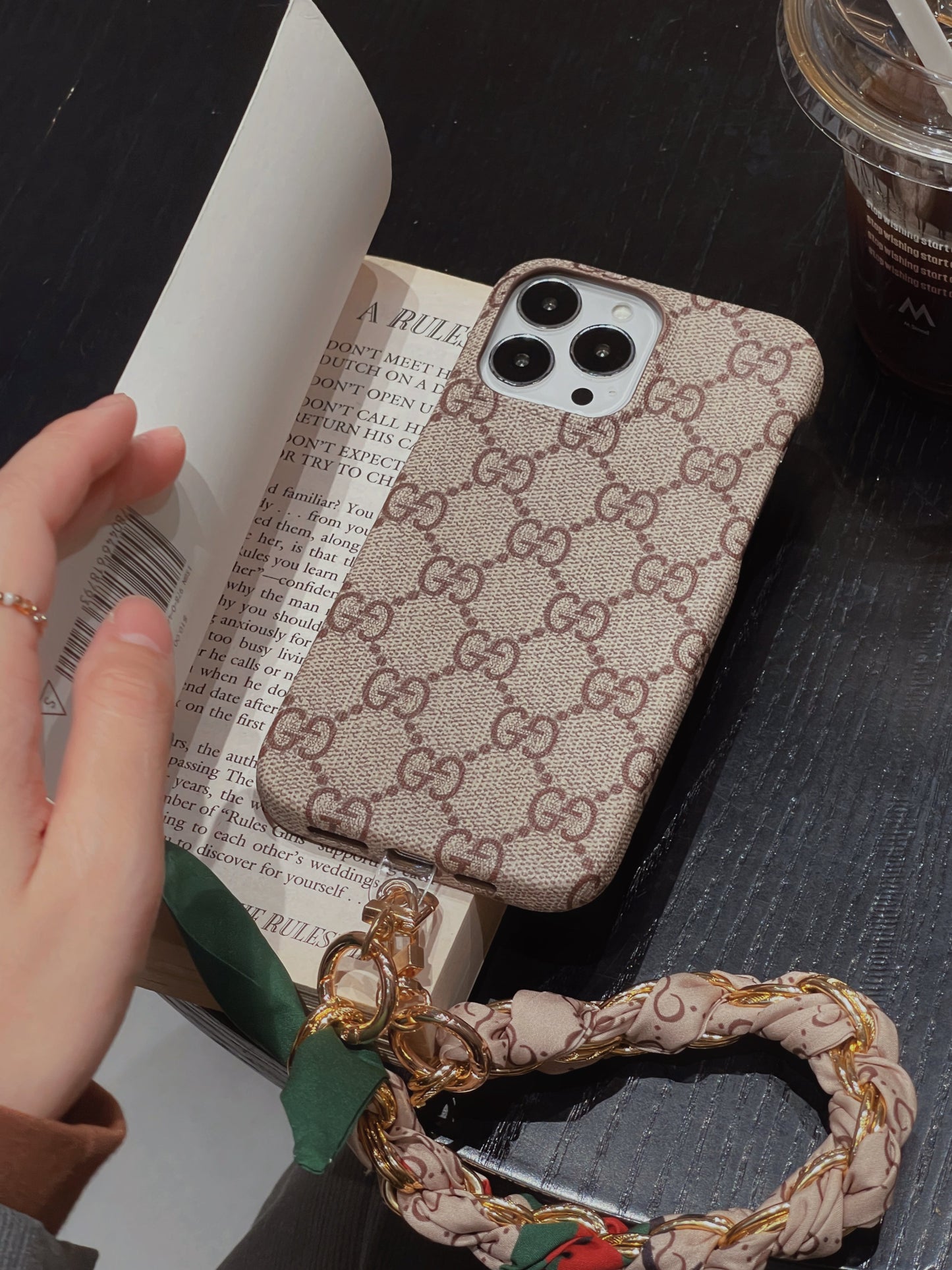 Lou de pulseira de seda Lou capa para iPhone