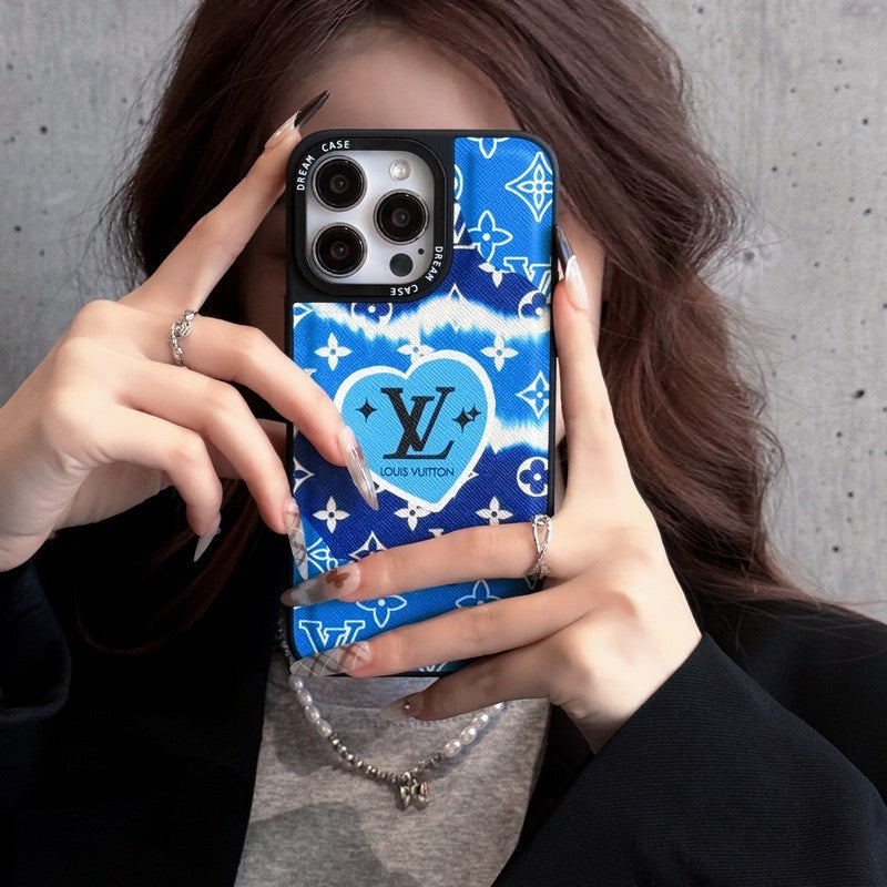 Lou Blue Leather iPhone -veske