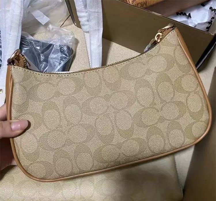Monogram Handbag with Gold - Tone Chain Strap