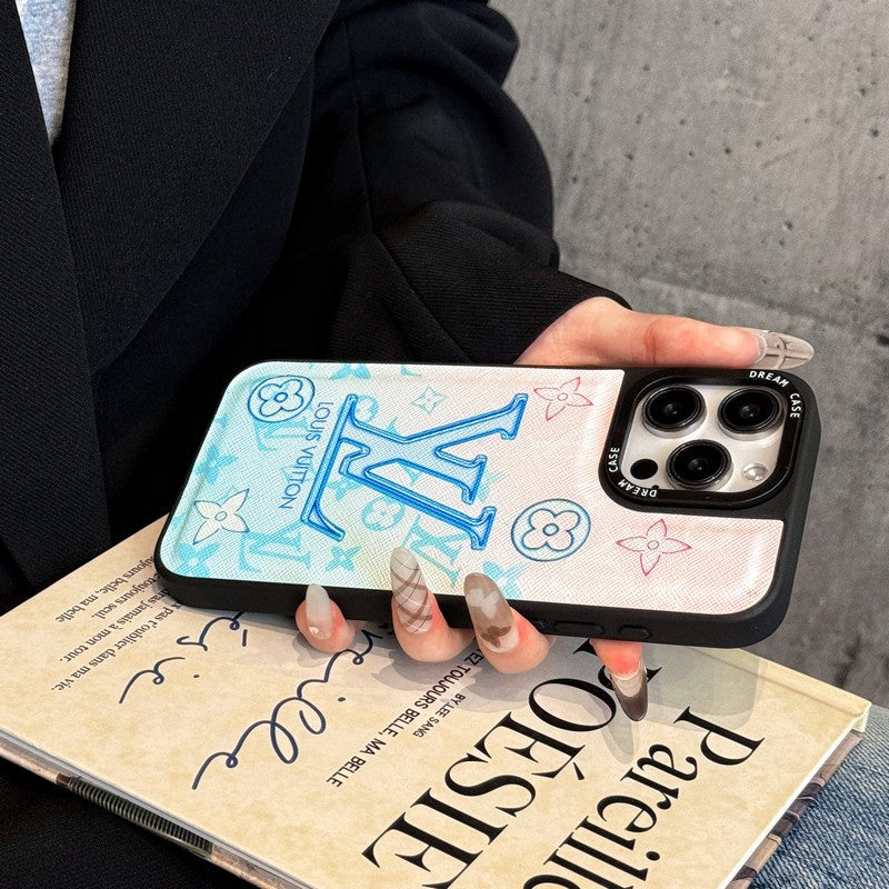 Lou Blue Leather iPhone -veske