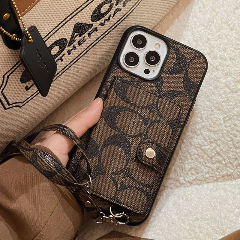 COA Card Bag Lederen Chain iPhone -hoesje