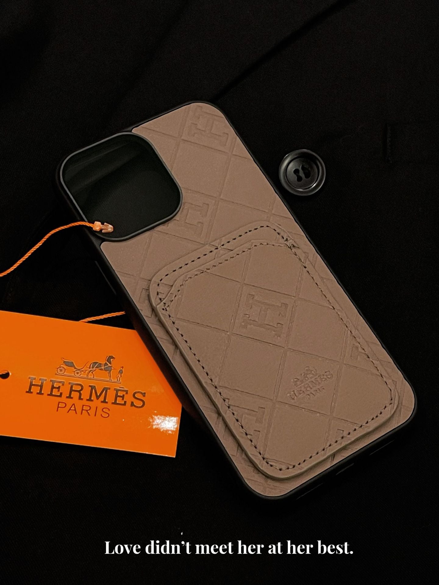 H Lederen kaarthouder iPhone -hoes