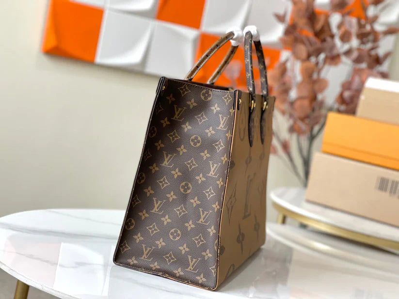 Luxe monogram lederen draagtas
