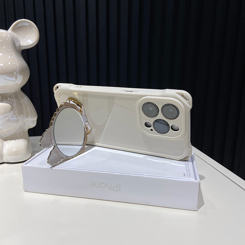 Hard Shell Labubu Mirror Kickstand iPhone Case - Rotatable Mirror | Sjokkfast design