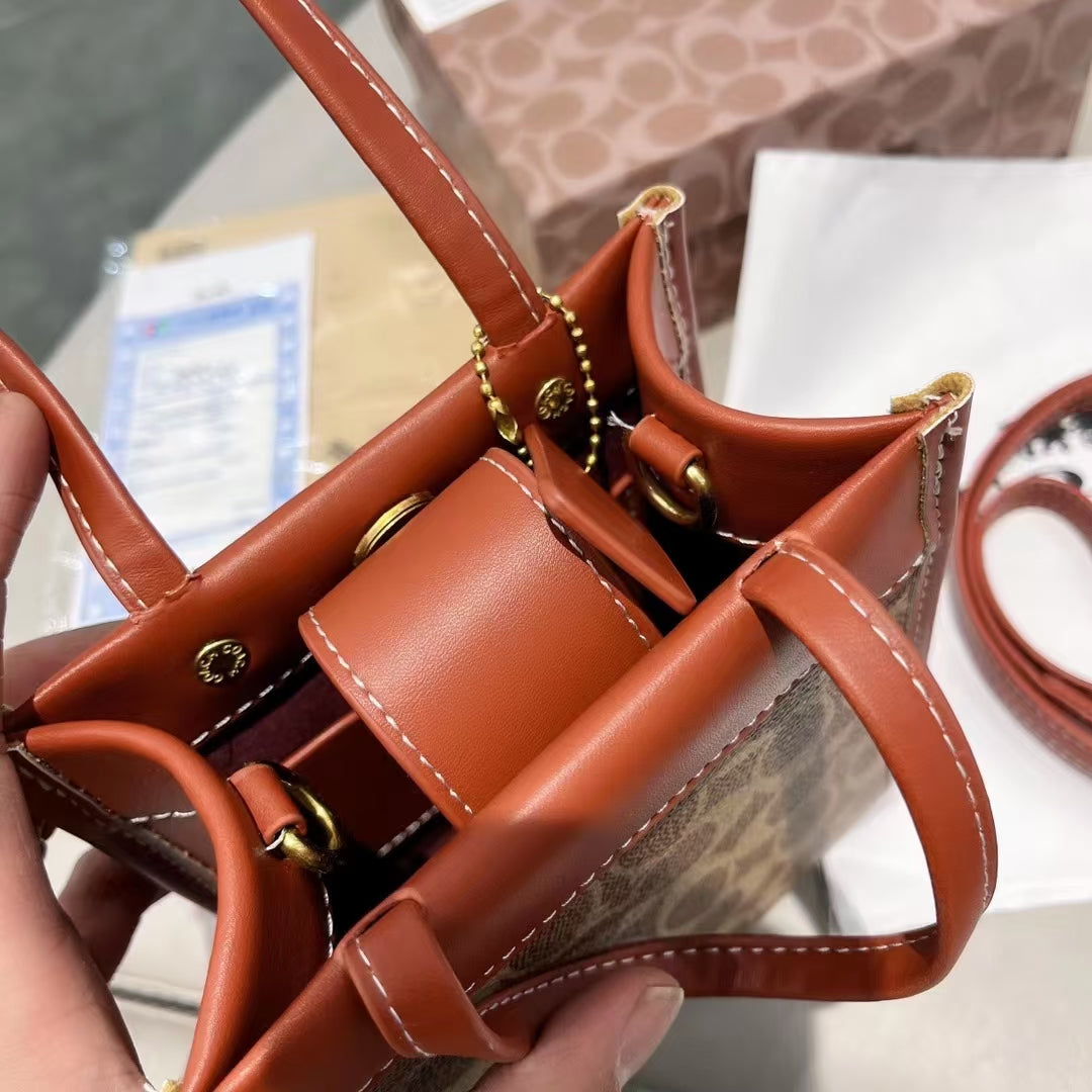 Bolsa de mão de couro elegante: um toque de luxo leve