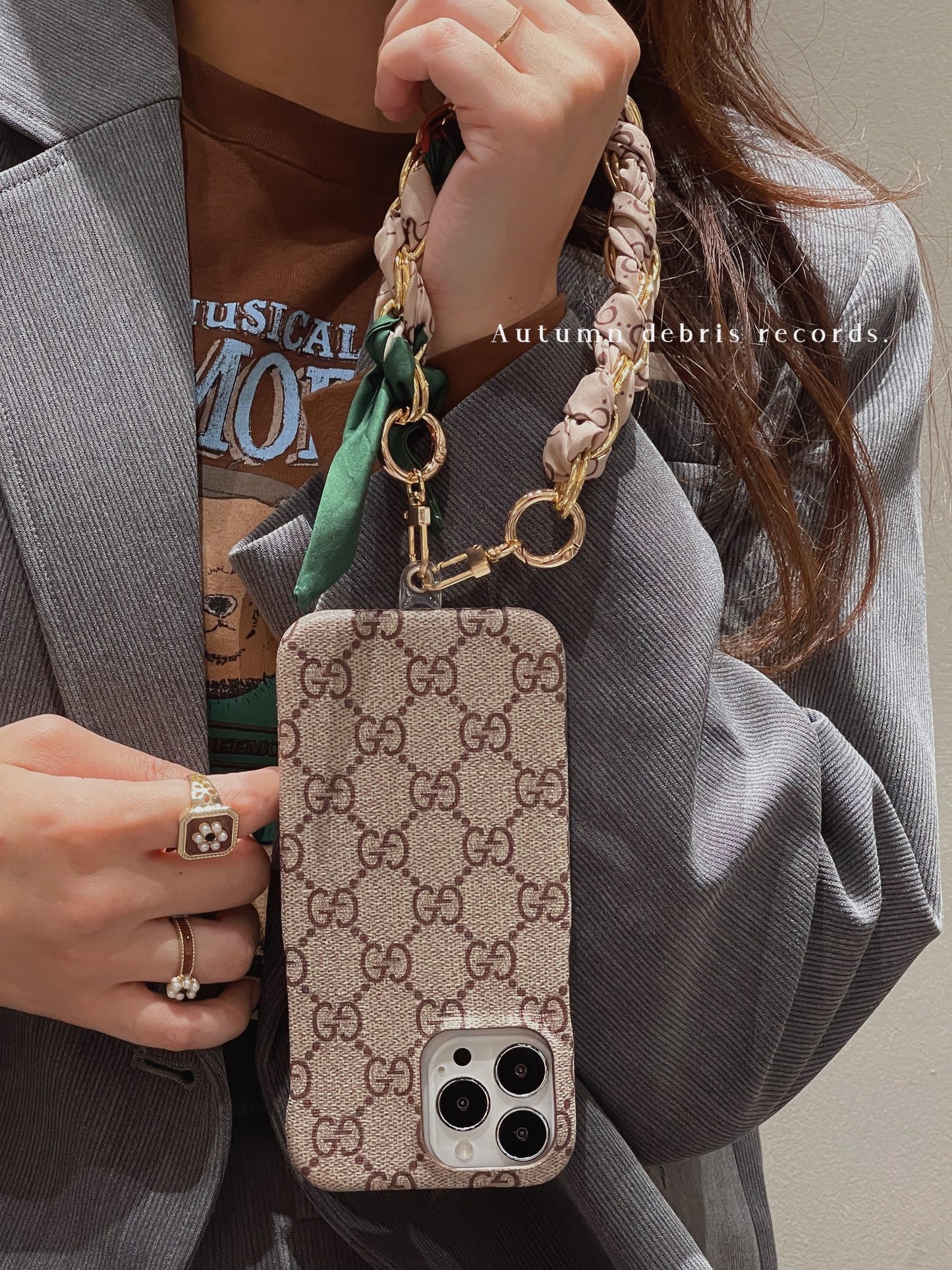 Lou de pulseira de seda Lou capa para iPhone