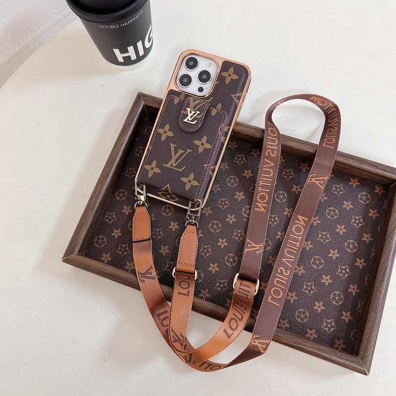 Lou Gold Cover Crossbody iPhone -saken