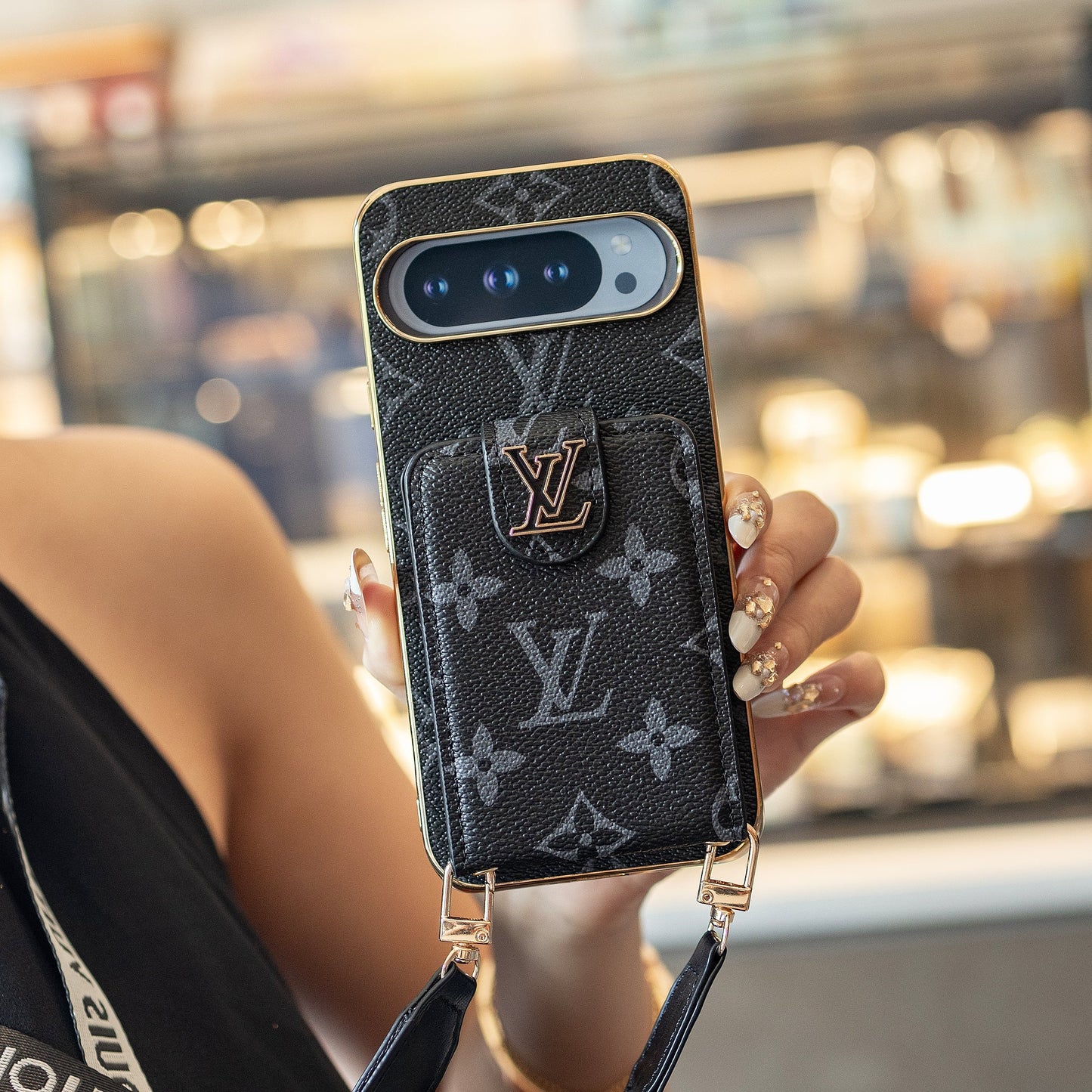 Luksuriøs lanyard Google Pixel -telefonveske