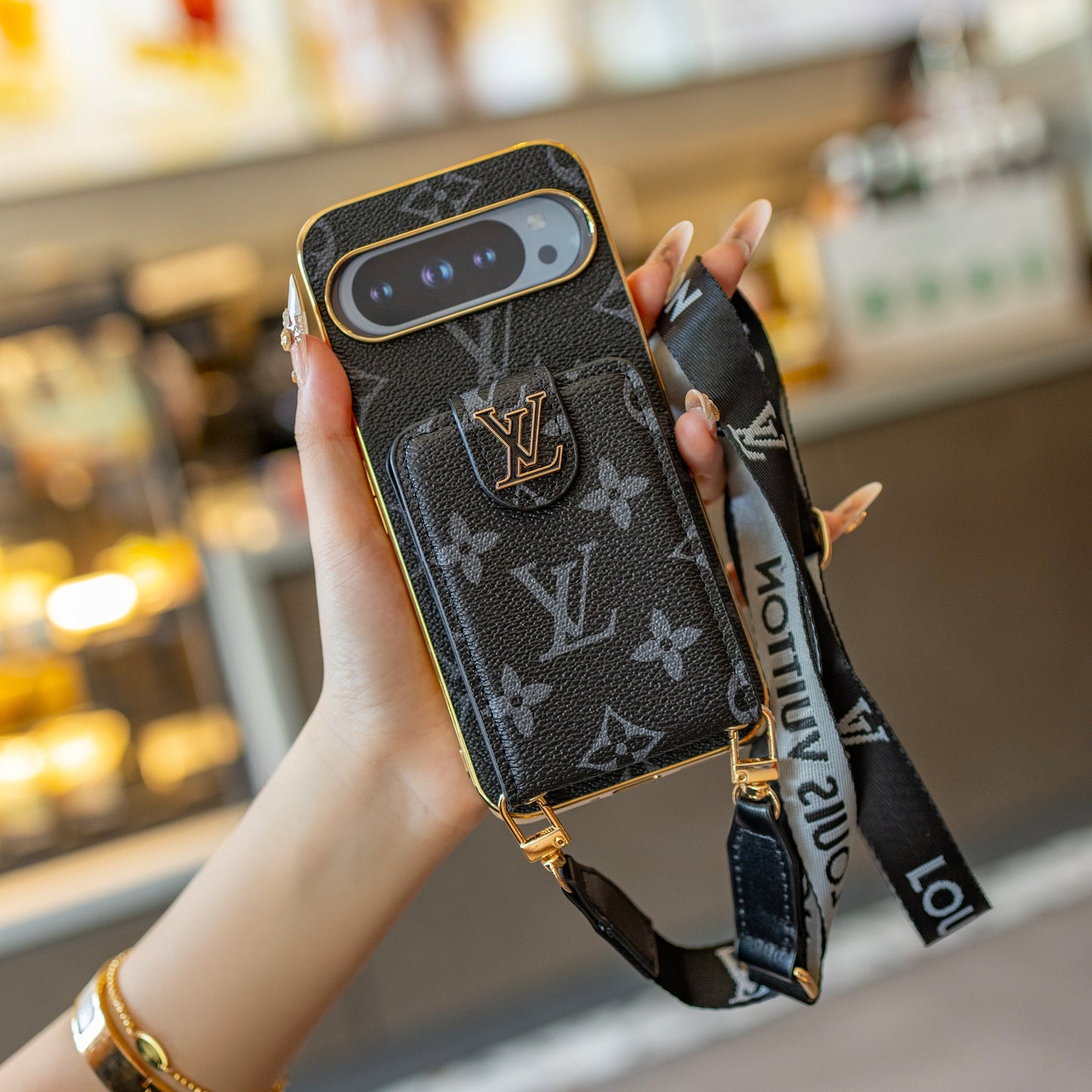 Luksuriøs lanyard Google Pixel -telefonveske