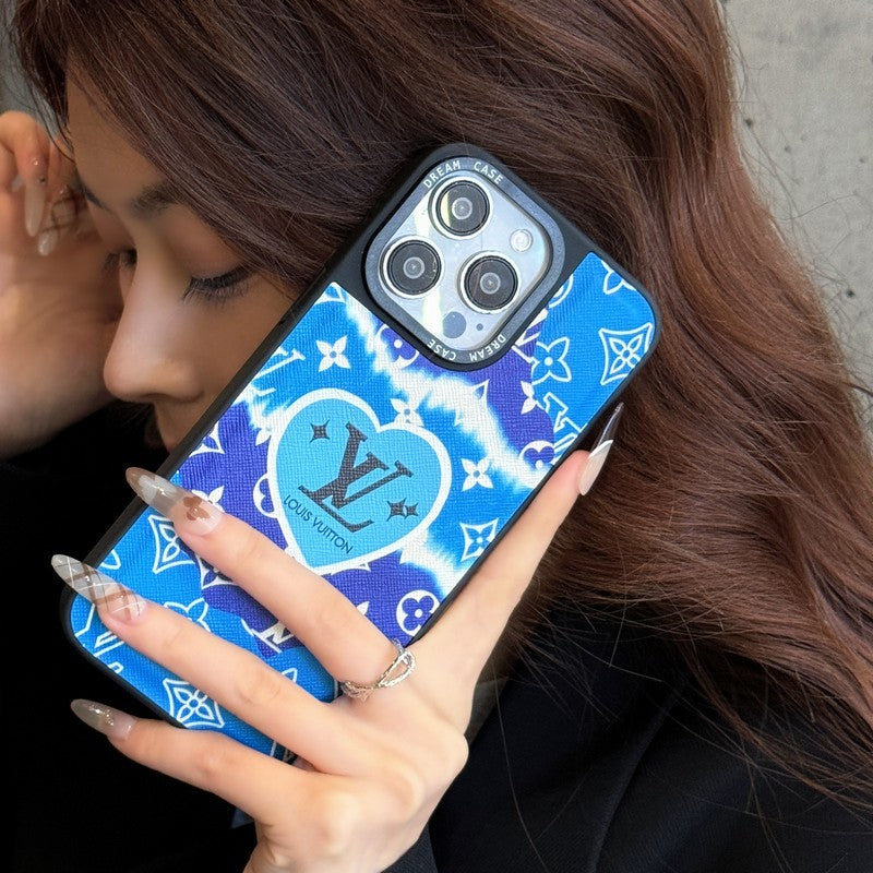Lou Blue Leather iPhone -veske