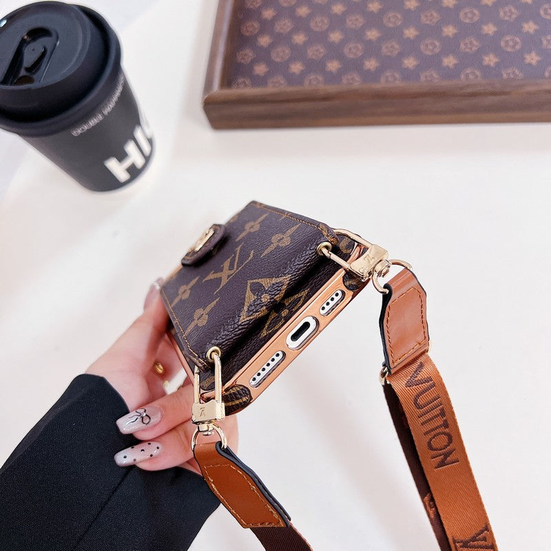 Lou Gold Cover Crossbody iPhone -saken