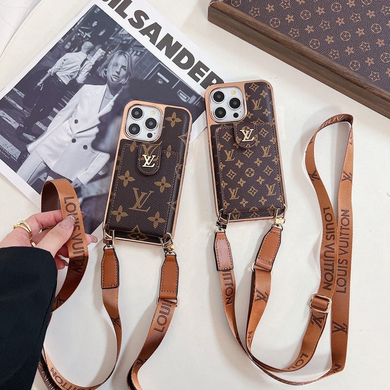 Lou Gold Cover Crossbody iPhone -saken