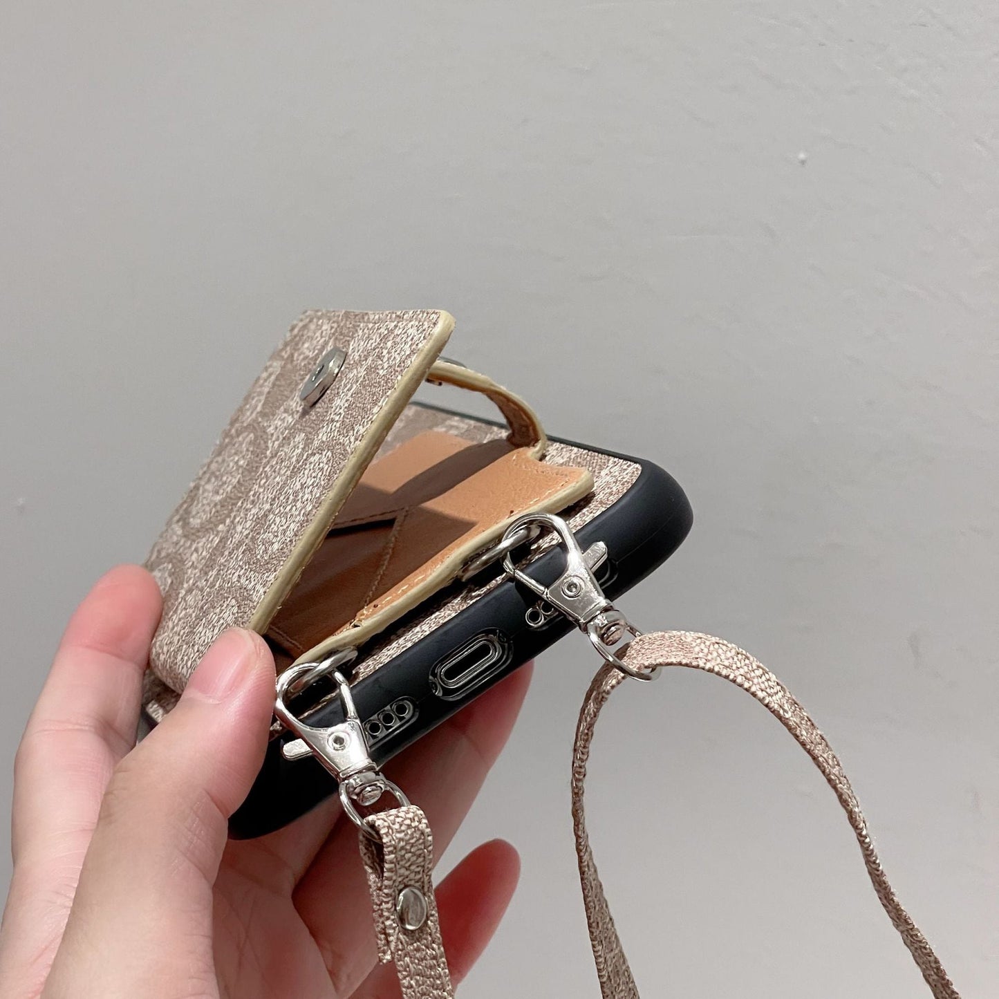 COA Card Bag Lederen Chain iPhone -hoesje