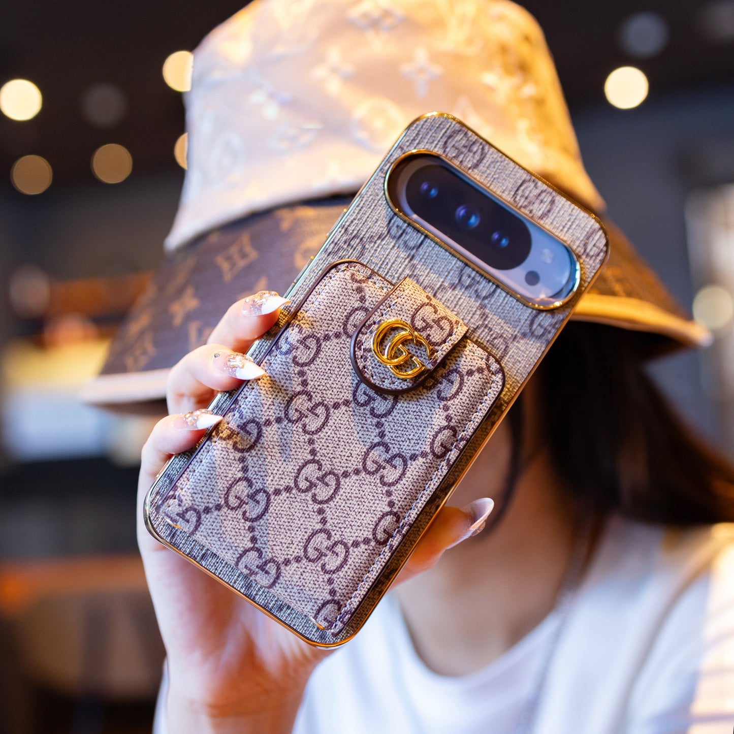 Caixa de telefone do estilo de luxo do GG Google