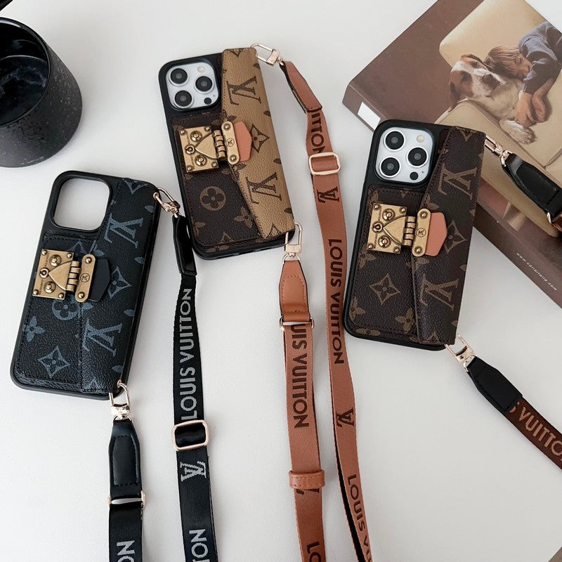 Lou Lock Card Bag Crossbody Chain iPhone