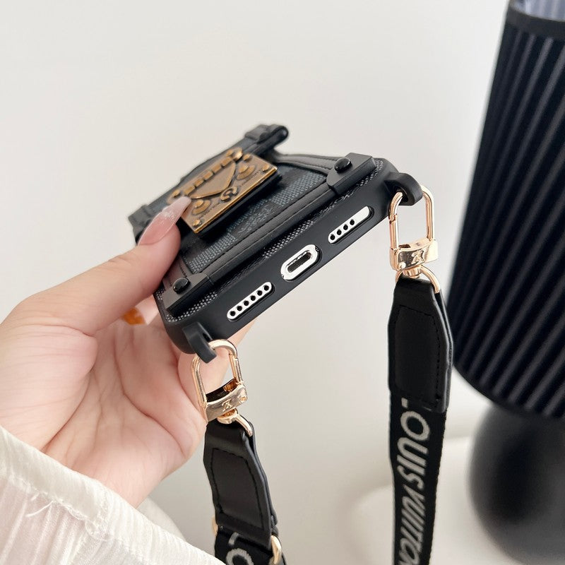 Lou Brown Brown Crossbody Chain iPhone