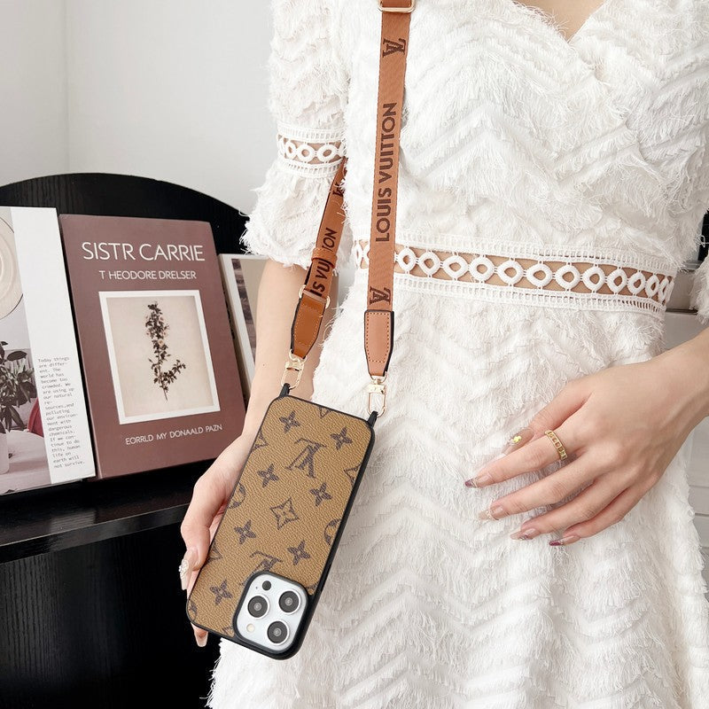 Lou Brown Brown Crossbody iPhone Case
