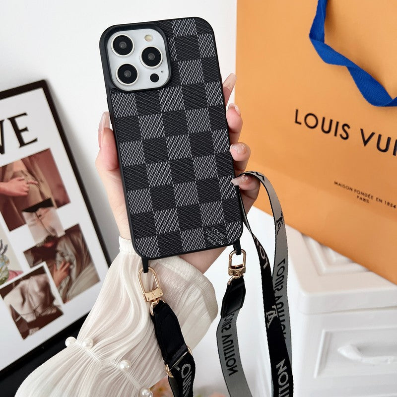 Lou Black & Capa branca transversal para iPhone