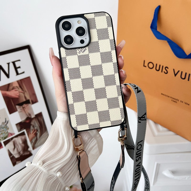Lou Black & Capa branca transversal para iPhone