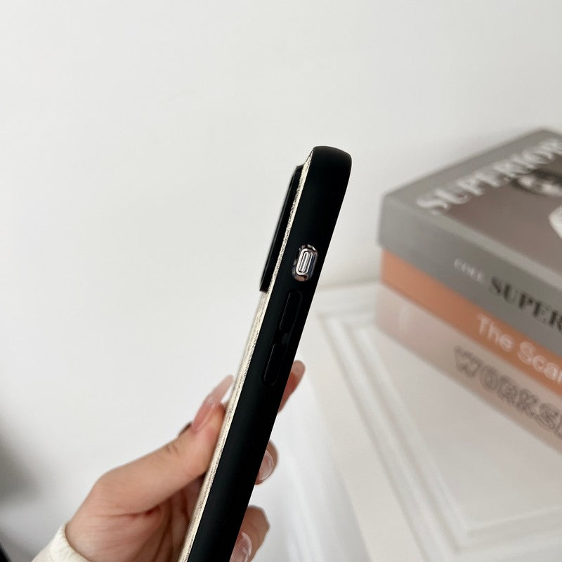 Lou Black & Capa branca transversal para iPhone