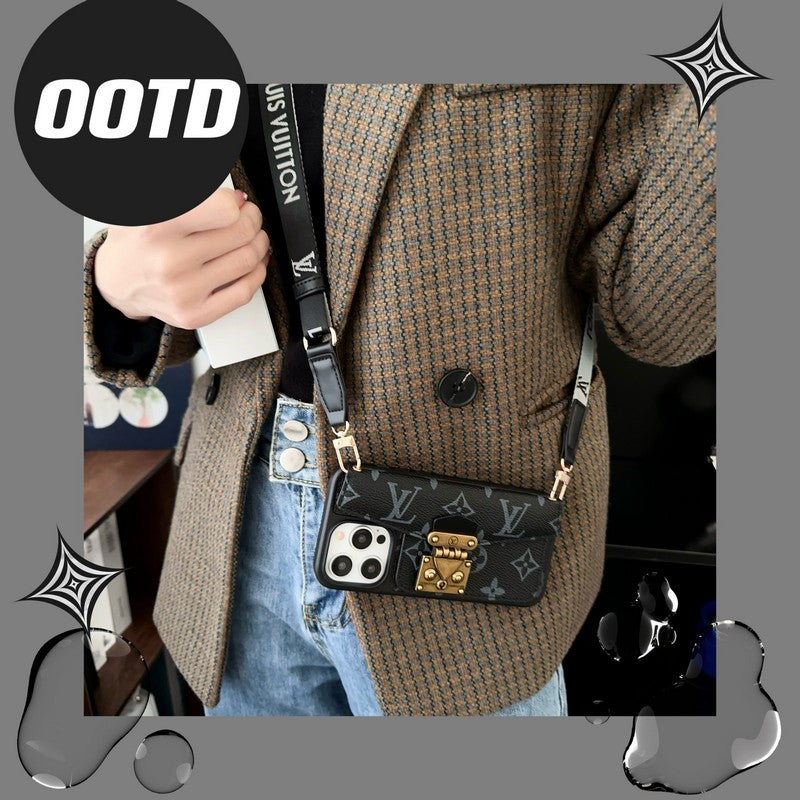 Lou Lock Card Bag Crossbody Chain iPhone