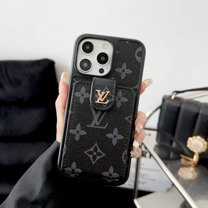 Lou Black & Hvitt kortveske iPhone-deksel