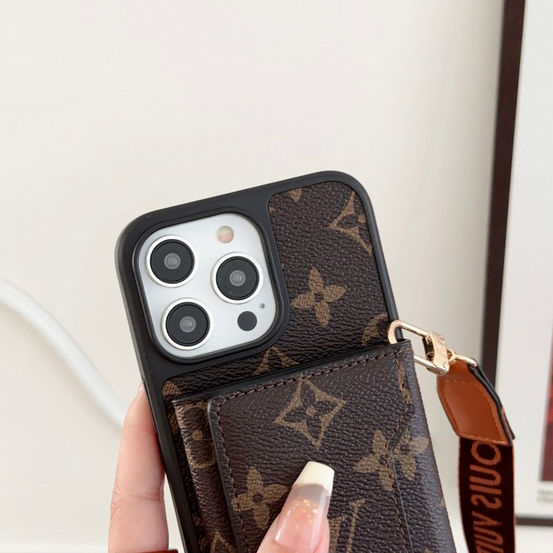 Lou sidekortpose Crossbody Chain iPhone Case