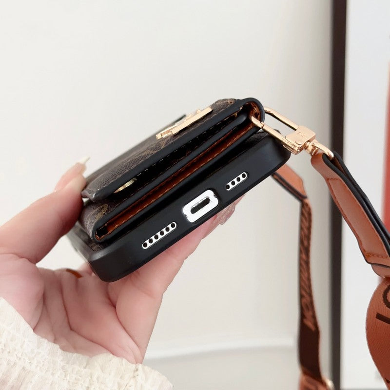 Lou sidekortpose Crossbody Chain iPhone Case
