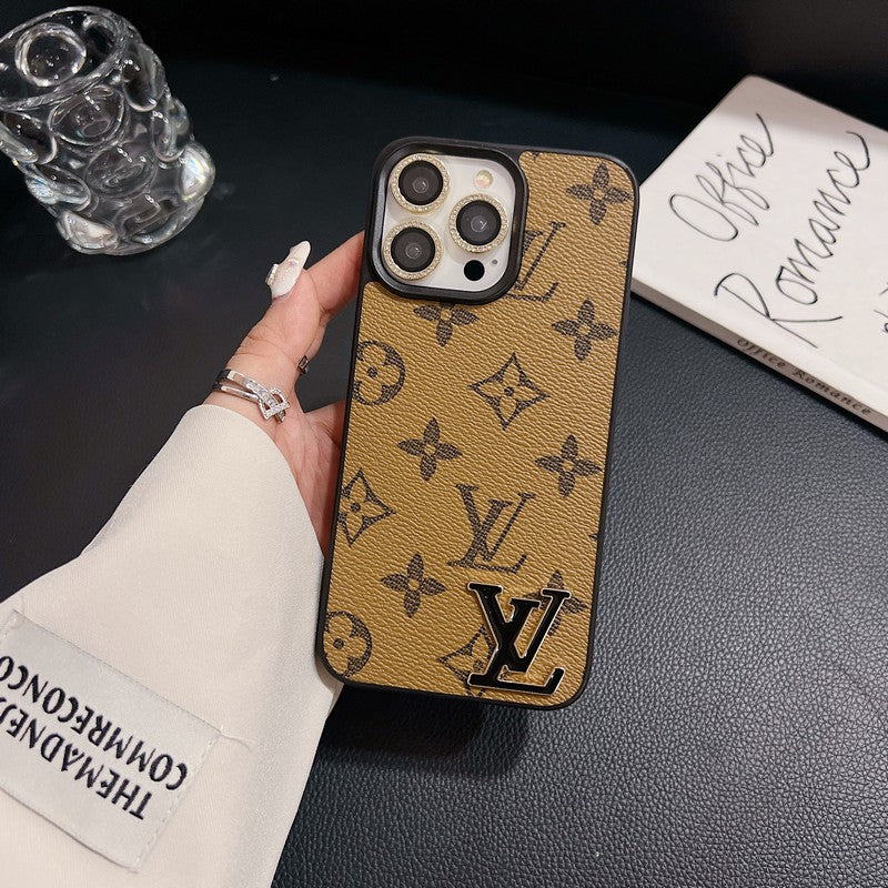 Lou Black Logo Leather iPhone -veske
