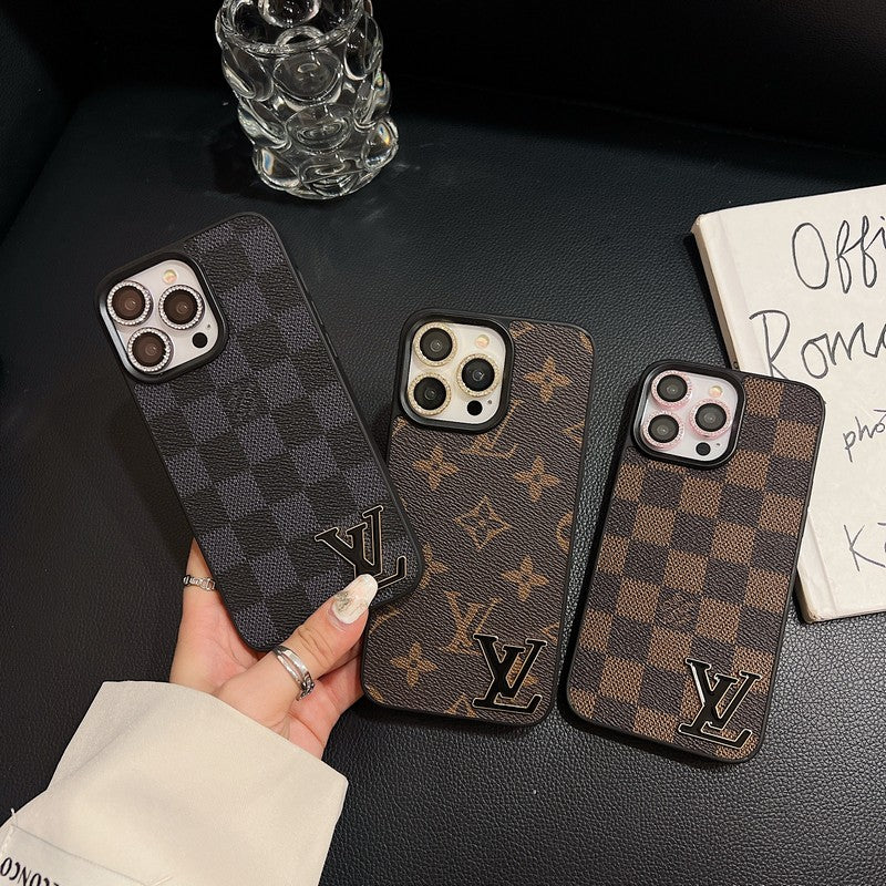 Lou Black Logo Leather iPhone -veske