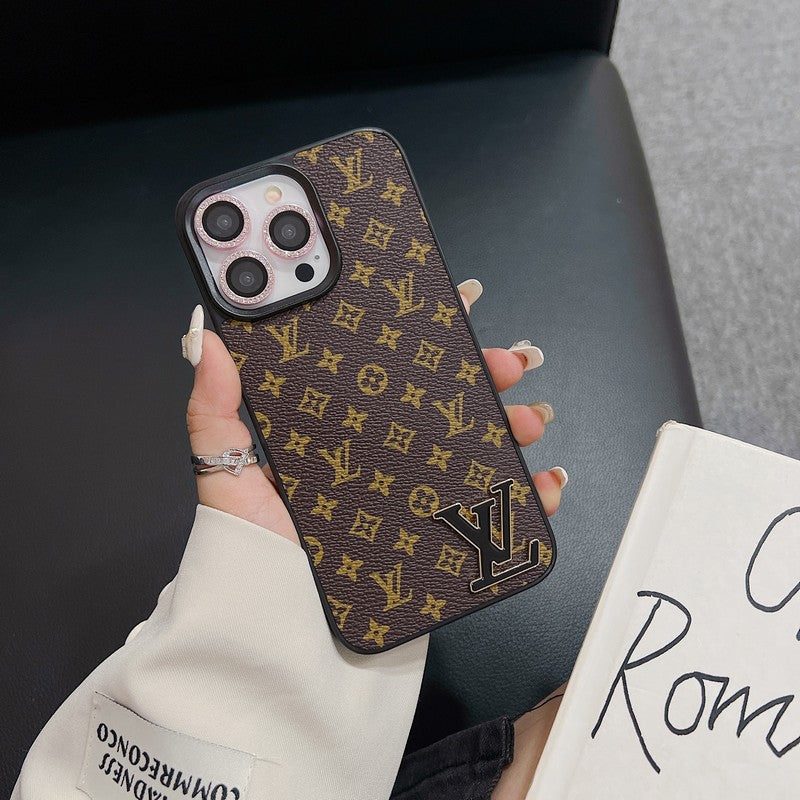 Lou Black Logo Leather iPhone -veske