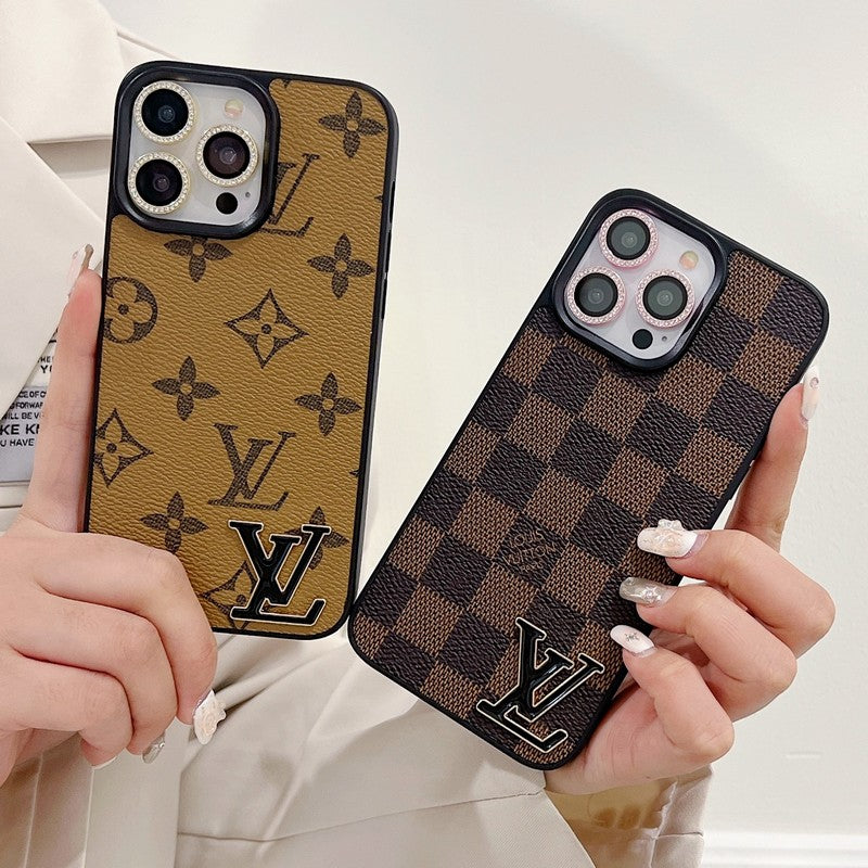 Lou Black Logo Leather iPhone -veske