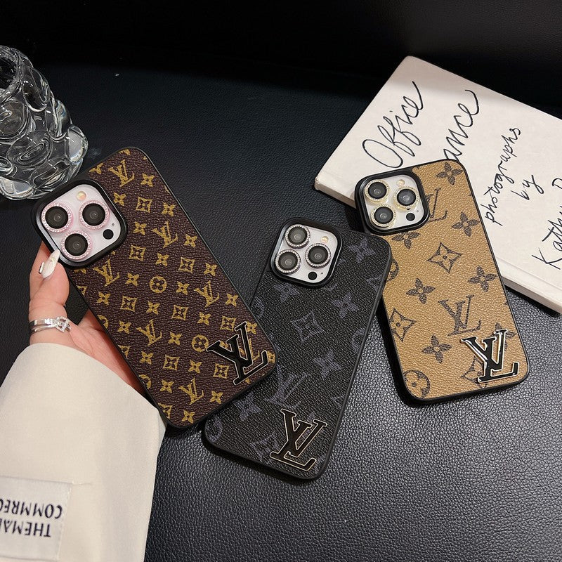 Lou Black Logo Leather iPhone -veske