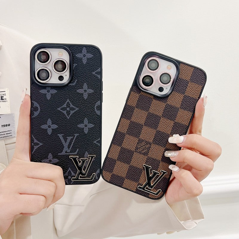 Lou Black Logo Leather iPhone -veske