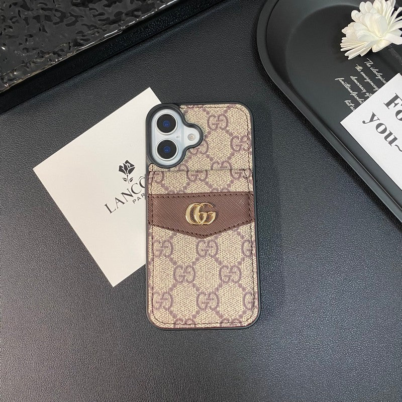 Caso para iPhone de bolsa de cartão GG