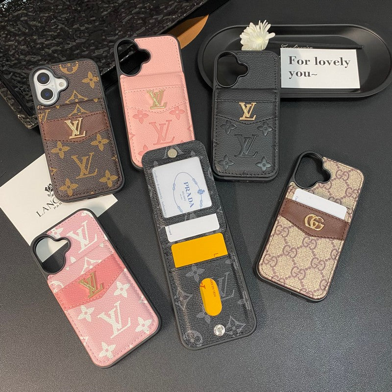 Caso para iPhone de bolsa de cartão GG