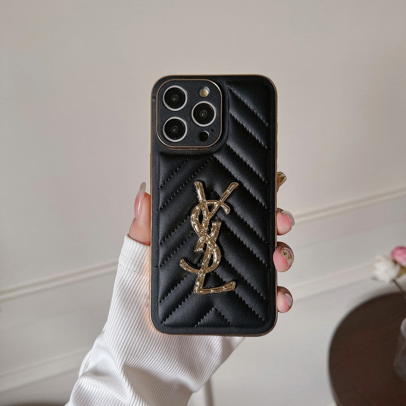 Caso para iPhone de couro colorido Saint