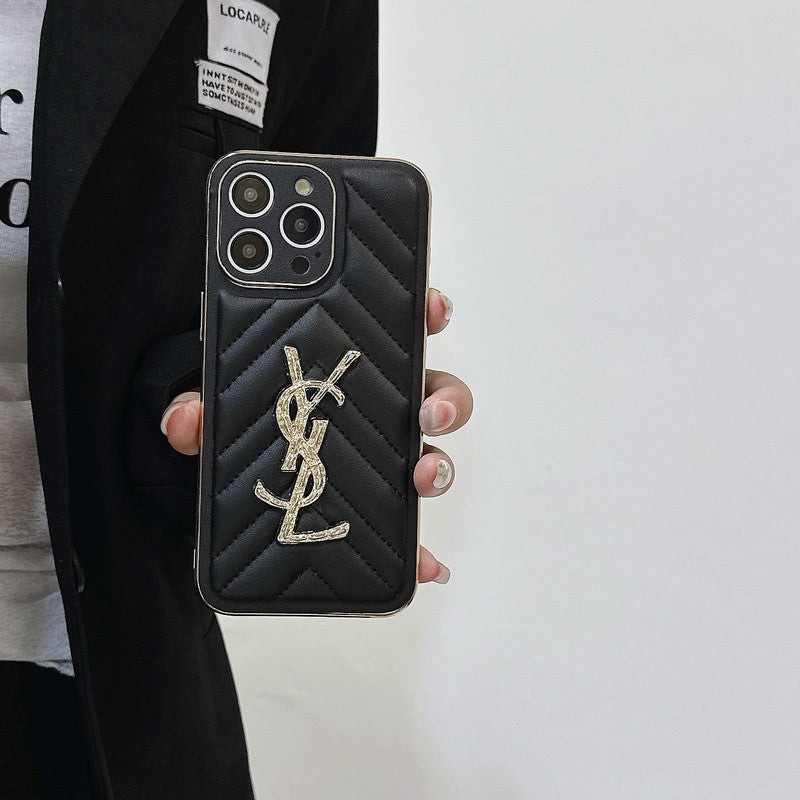 Caso para iPhone de couro colorido Saint